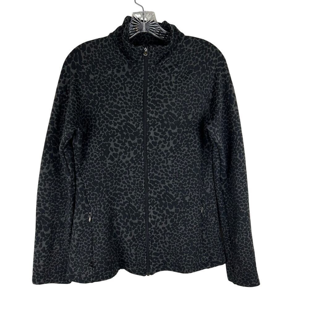 Lucy Activewear Full Zip Jacket Size Medium Black Performance Stretch